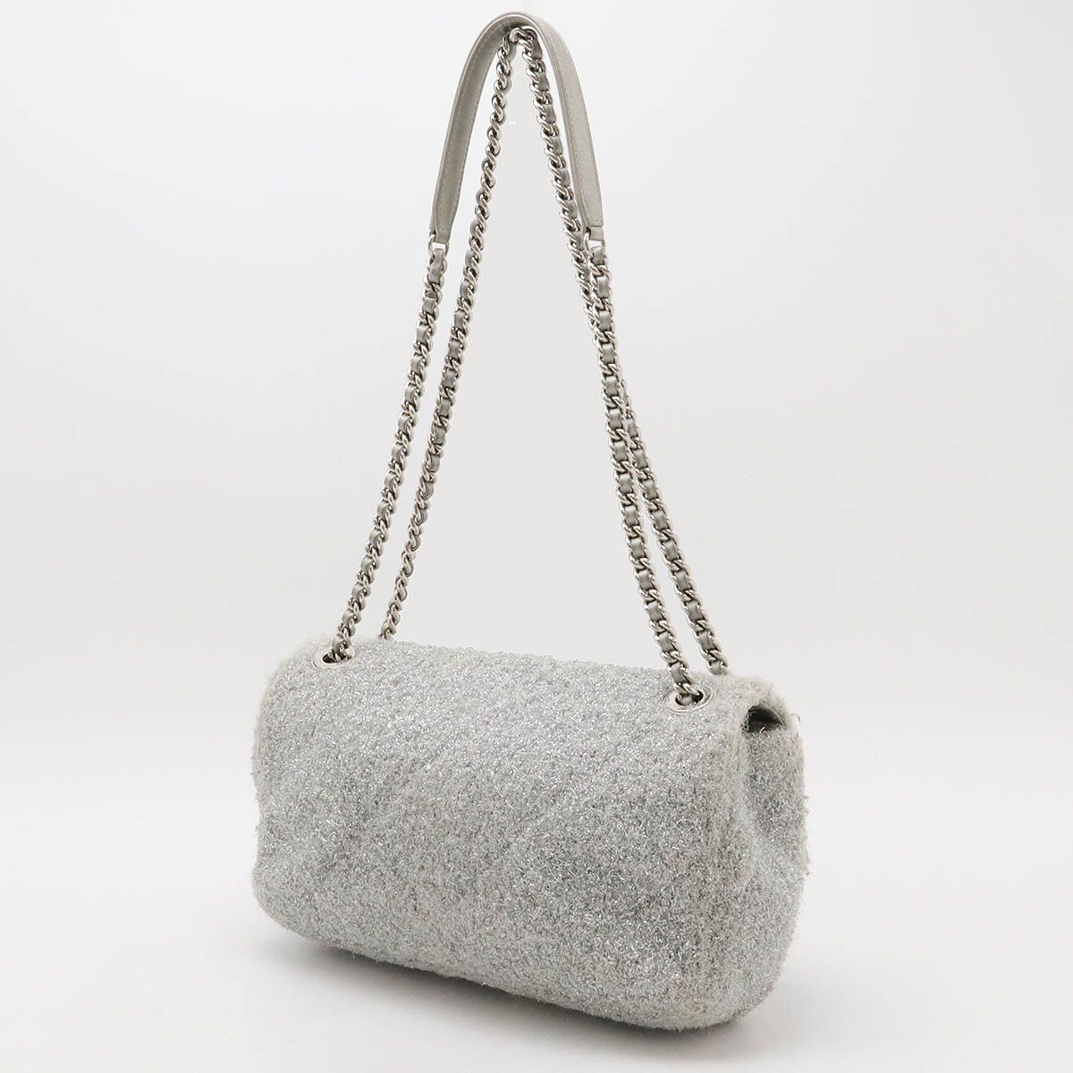 Chanel Chanel Chanel Fabric/Leather Glitter Coco Mark Chain Shoulder Bag Canvas Shoulder Bag in Very Good Condition Size ONE SIZE - 2 Thumbnail