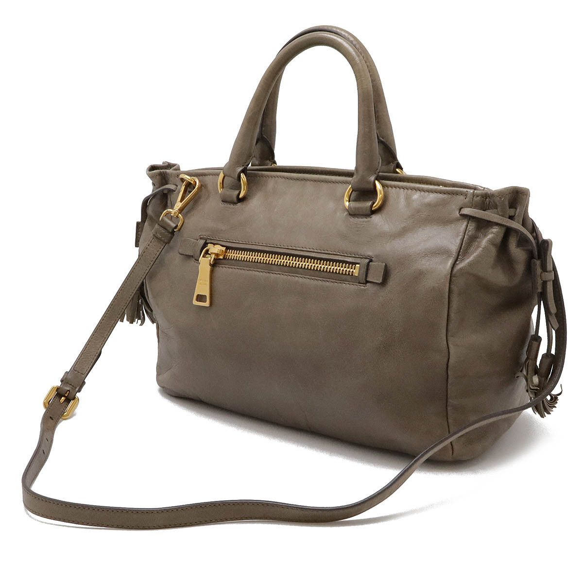 Prada Prada Prada Leather Tassel Fringe Handbag BN1921 Leather Handbag BN1921 in Great Condition Size ONE SIZE - 2 Thumbnail