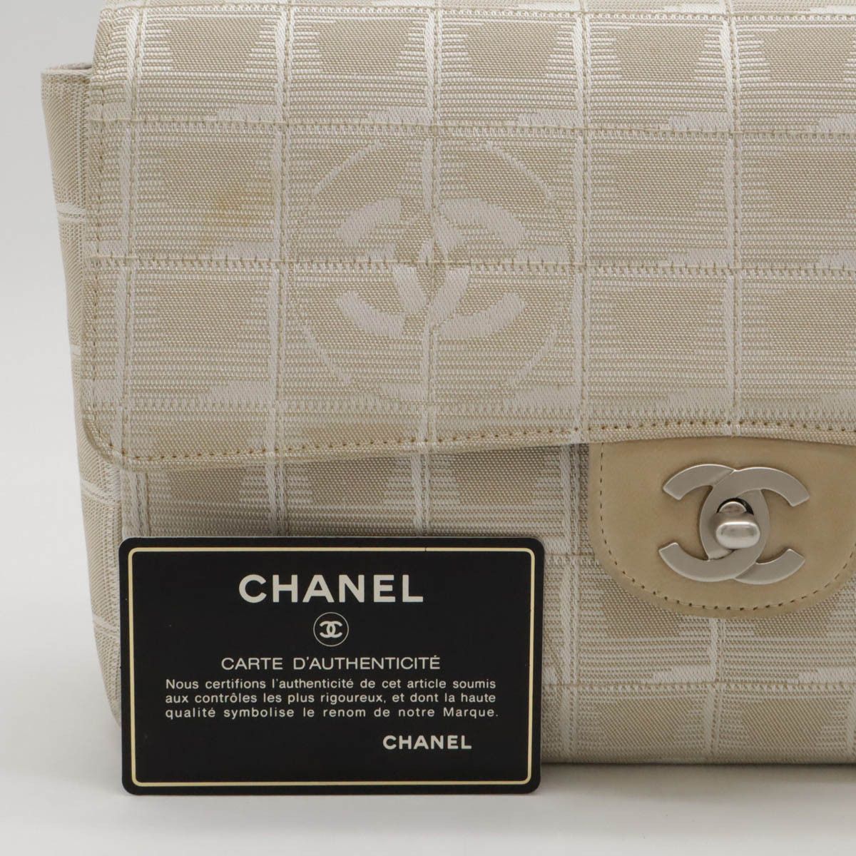 Chanel Chanel Chanel New Travel Line Nylon Jacquard/Leather 2WAY Shoulder Bag A15285 Canvas Crossbody Bag A15285 in Very Good Condition Size ONE SIZE - 9 Thumbnail