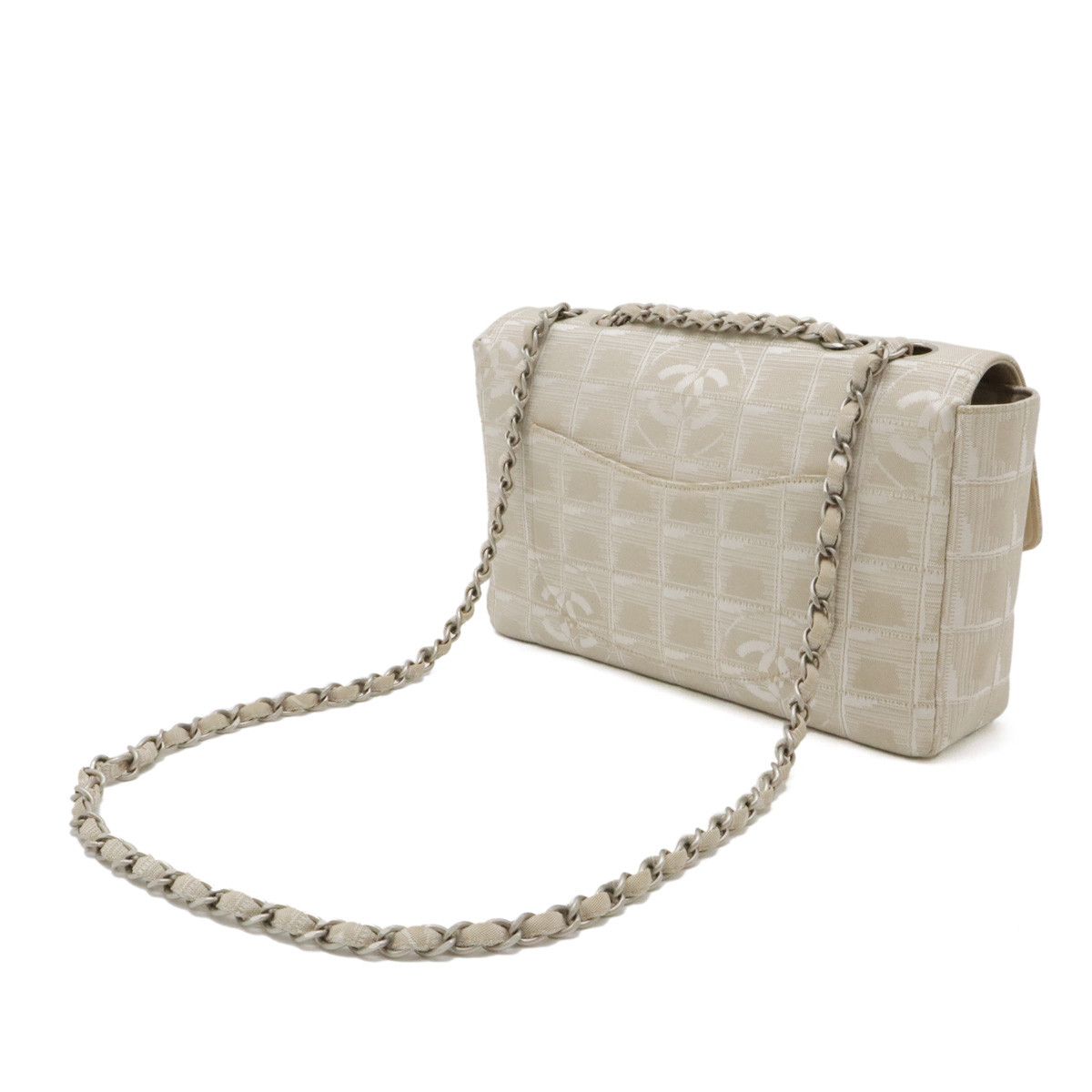 Chanel Chanel Chanel New Travel Line Nylon Jacquard/Leather 2WAY Shoulder Bag A15285 Canvas Crossbody Bag A15285 in Very Good Condition Size ONE SIZE - 2 Thumbnail