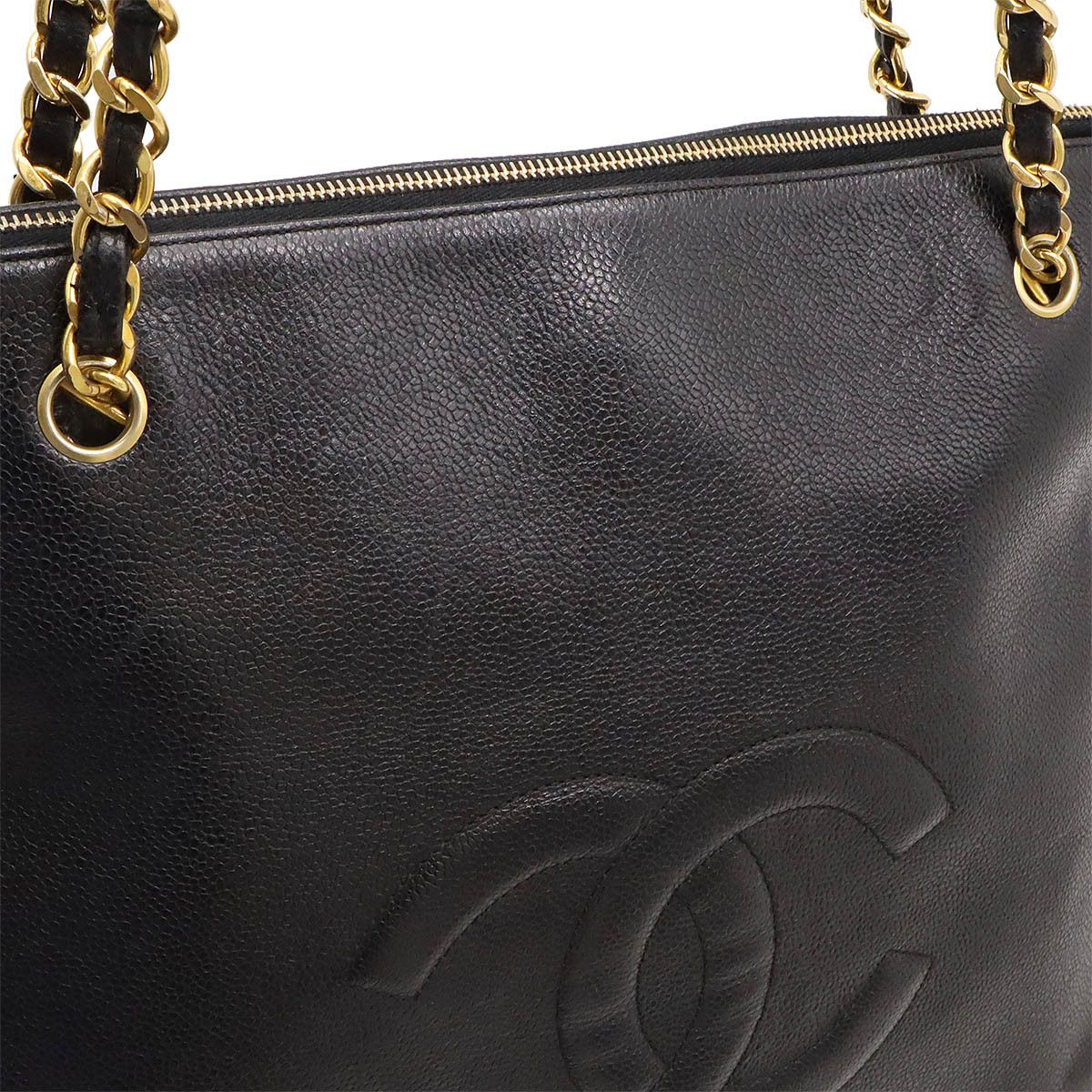 Chanel Chanel Chanel Caviar Skin Coco Mark Tote Bag Leather Tote Bag in Very Good Condition Size ONE SIZE - 6 Thumbnail