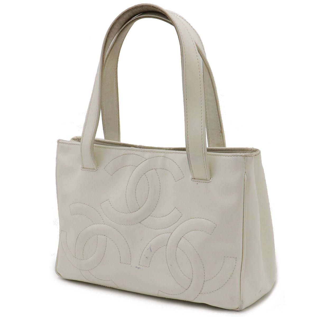 Chanel Chanel Chanel Triple Coco Mark Enamel Handbag Leather Handbag in Good Condition Size ONE SIZE - 2 Thumbnail