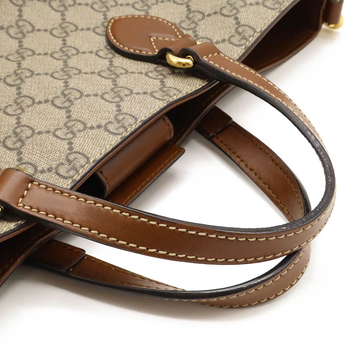 Gucci Gucci Gucci GG Supreme 2WAY Handbag Tote PVC Leather Canvas Handbag 473887 in Good Condition Size ONE SIZE - 4 Thumbnail