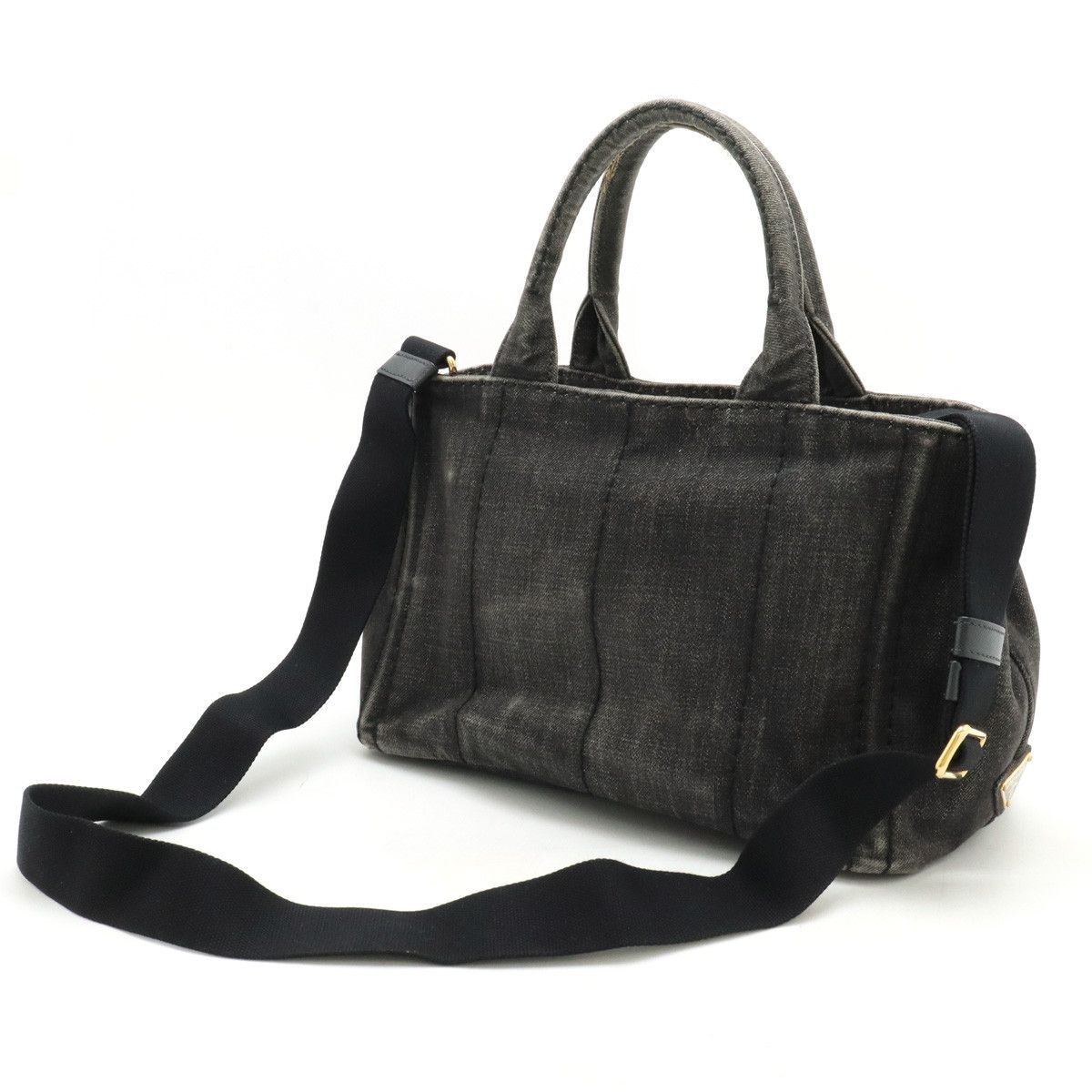Prada Prada Prada Denim CANAPA Tote Bag B2439G Denim Tote Bag B2439G in Good Condition Size ONE SIZE - 2 Thumbnail