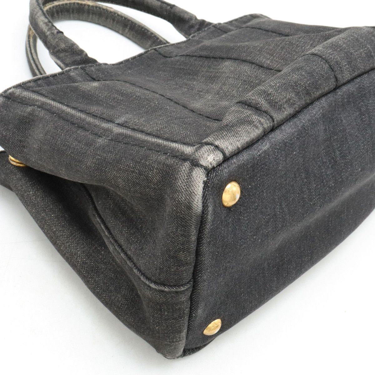 Prada Prada Prada Denim CANAPA Tote Bag B2439G Denim Tote Bag B2439G in Good Condition Size ONE SIZE - 3 Thumbnail