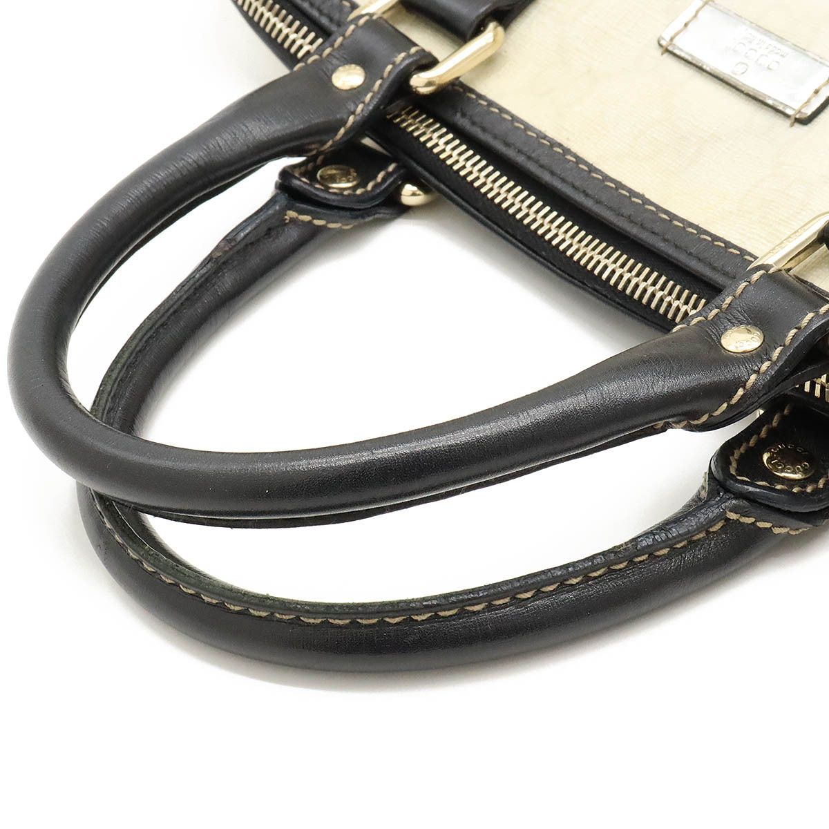 Gucci Gucci Gucci GG Supreme Mini Boston Handbag PVC/Patent Leather 193603 Canvas Handbag 193603 in Good Condition Size ONE SIZE - 4 Thumbnail