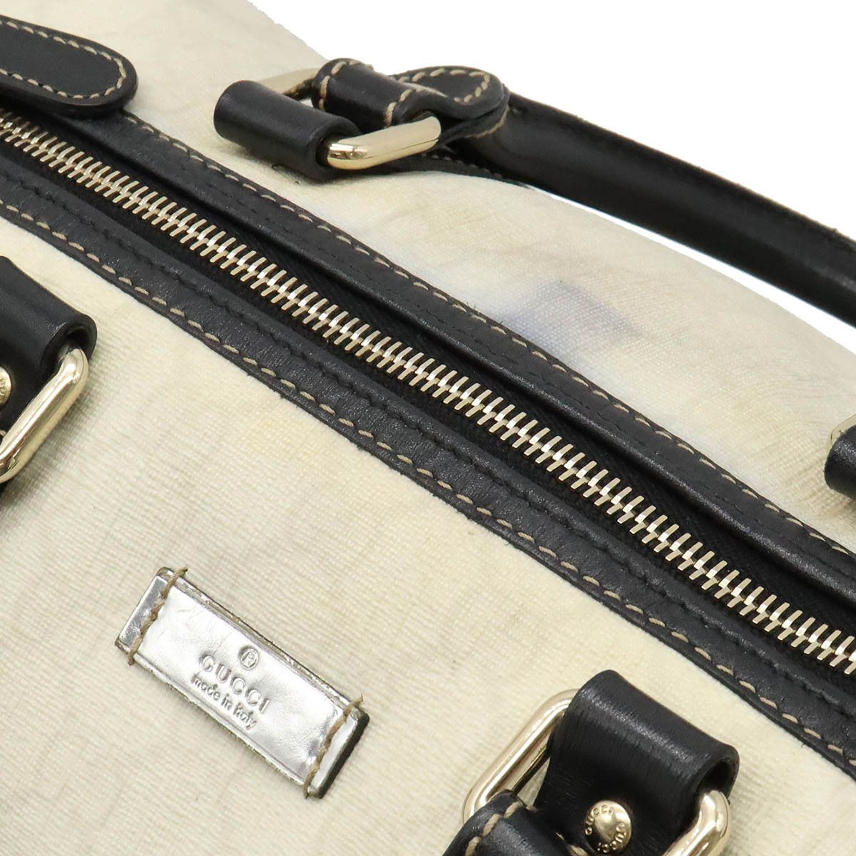 Gucci Gucci Gucci GG Supreme Mini Boston Handbag PVC/Patent Leather 193603 Canvas Handbag 193603 in Good Condition Size ONE SIZE - 7 Thumbnail