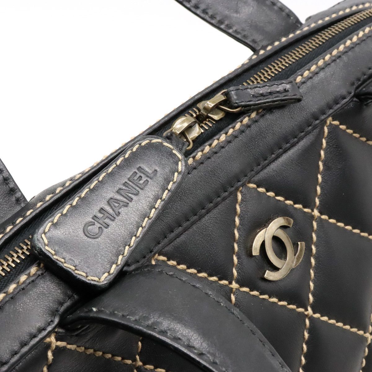 Chanel Chanel Chanel Wild Stitch Leather Tote Bag A14693 Leather Tote Bag A14693 in Very Good Condition Size ONE SIZE - 6 Thumbnail