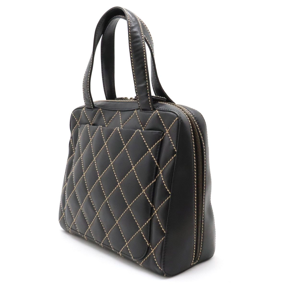 Chanel Chanel Chanel Wild Stitch Leather Tote Bag A14693 Leather Tote Bag A14693 in Very Good Condition Size ONE SIZE - 2 Thumbnail