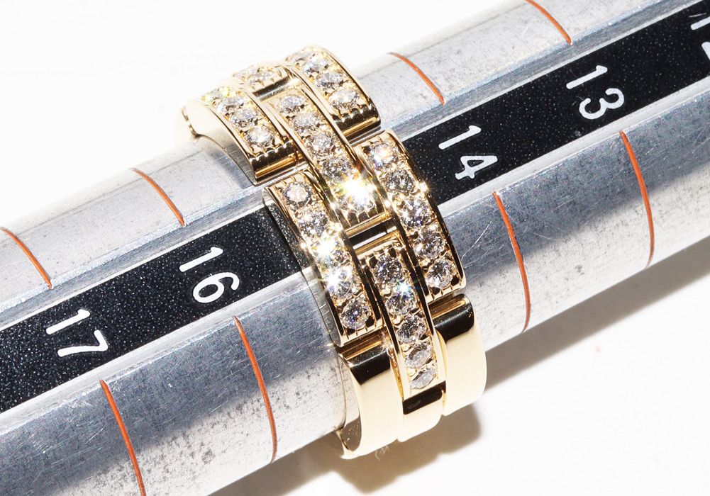 Cartier Cartier Cartier K18YG Diamond Maillon Panthere Ring B41271 Metal Ring B41271 in Great Condition Size ONE SIZE - 2 Thumbnail