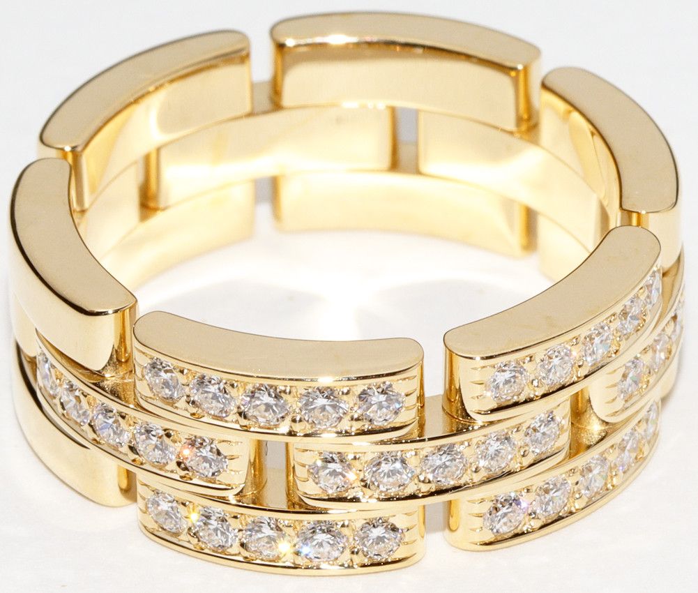 Cartier Cartier Cartier K18YG Diamond Maillon Panthere Ring B41271 Metal Ring B41271 in Great Condition Size ONE SIZE - 5 Thumbnail