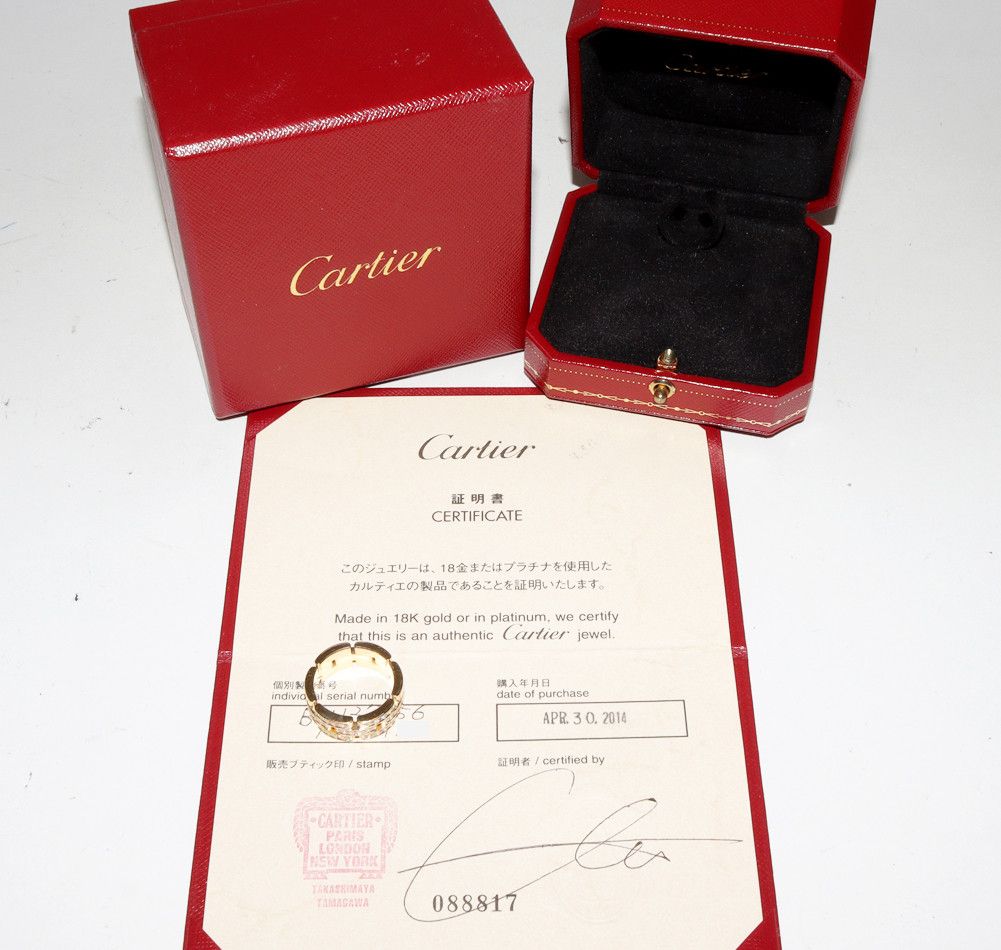 Cartier Cartier Cartier K18YG Diamond Maillon Panthere Ring B41271 Metal Ring B41271 in Great Condition Size ONE SIZE - 3 Thumbnail