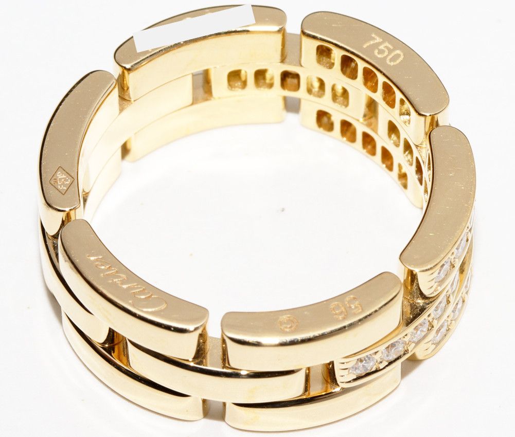 Cartier Cartier Cartier K18YG Diamond Maillon Panthere Ring B41271 Metal Ring B41271 in Great Condition Size ONE SIZE - 4 Thumbnail
