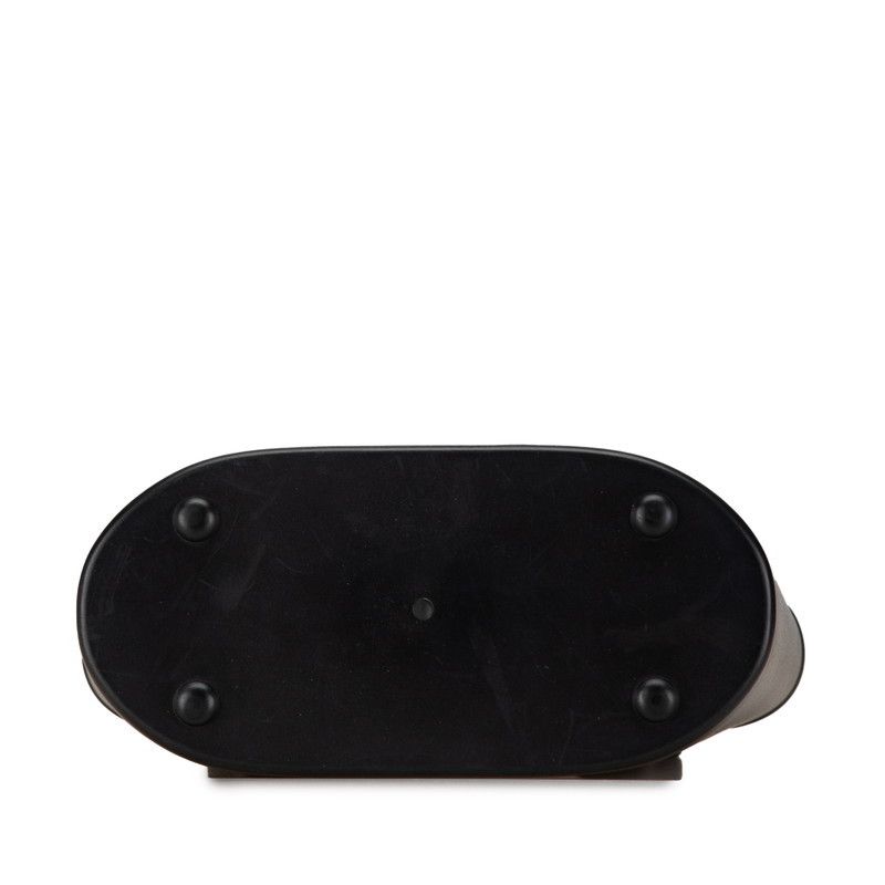Salvatore Ferragamo Salvatore Ferragamo Salvatore Ferragamo Gancini Bucket Handbag Black Rubber Leather Plastic Handbag in Great Condition Size ONE SIZE - 4 Thumbnail