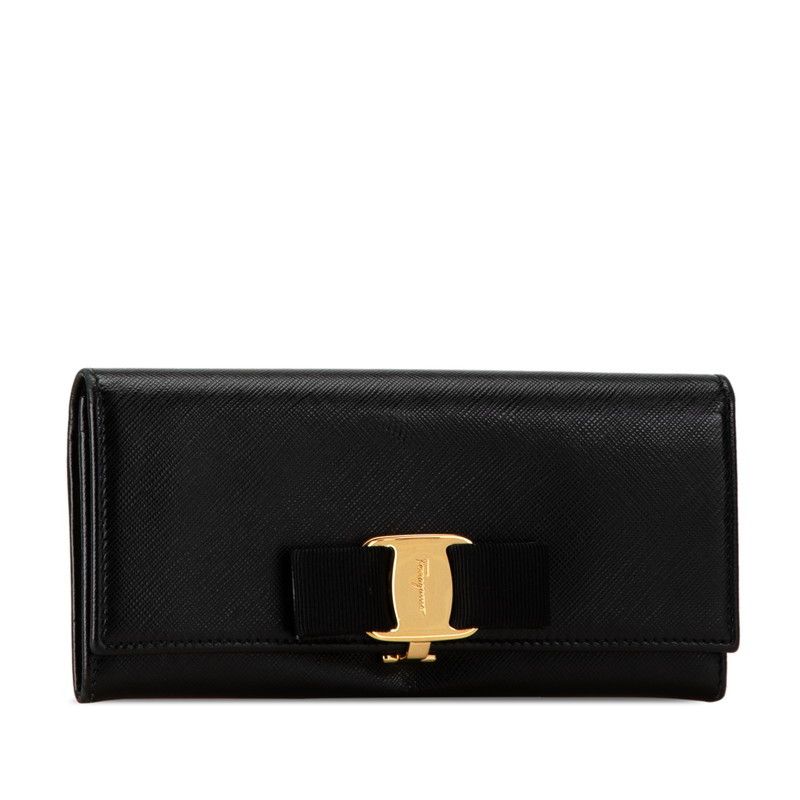 Salvatore Ferragamo Salvatore Ferragamo Salvatore Ferragamo Vara Leather Long Wallet Leather Long Wallet in Very Good Condition Size ONE SIZE - 2 Thumbnail