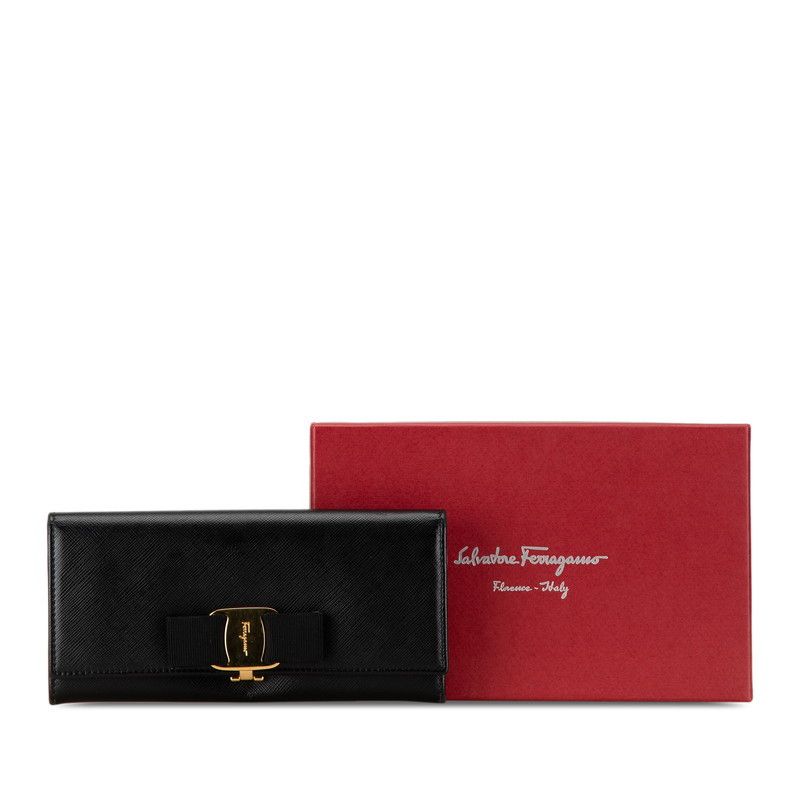 Salvatore Ferragamo Salvatore Ferragamo Salvatore Ferragamo Vara Leather Long Wallet Leather Long Wallet in Very Good Condition Size ONE SIZE - 12 Thumbnail