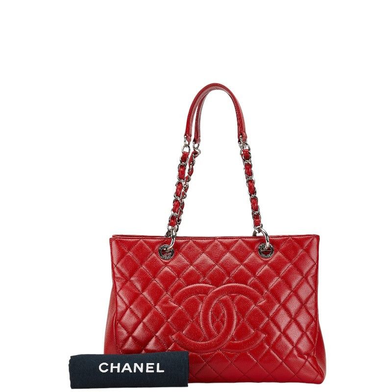 Chanel Chanel Chanel Caviar Skin Matelasse Coco Mark Chain Tote Bag Leather Tote Bag in Very Good Condition Size ONE SIZE - 8 Thumbnail