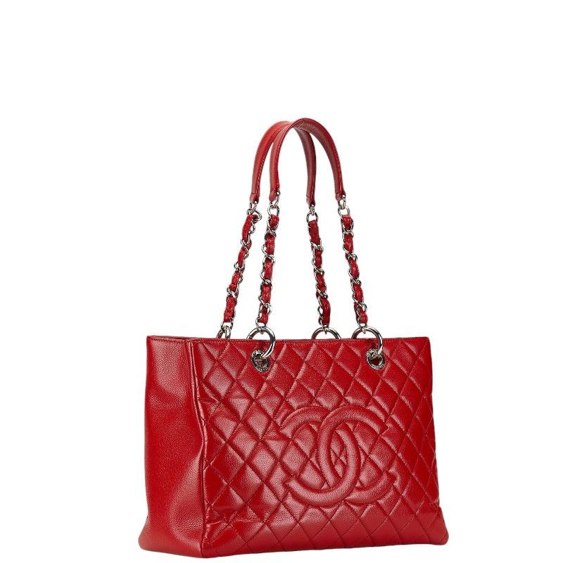 Chanel Chanel Chanel Caviar Skin Matelasse Coco Mark Chain Tote Bag Leather Tote Bag in Very Good Condition Size ONE SIZE - 2 Thumbnail