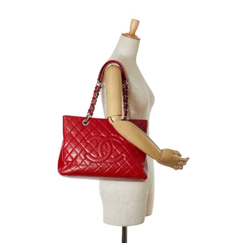 Chanel Chanel Chanel Caviar Skin Matelasse Coco Mark Chain Tote Bag Leather Tote Bag in Very Good Condition Size ONE SIZE - 9 Thumbnail