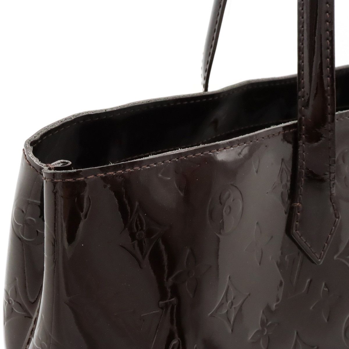 Louis Vuitton Louis Vuitton Louis Vuitton Vernis Wilshire MM Tote Bag M91645 Leather Tote Bag M91645 in Very Good Condition Size ONE SIZE - 6 Thumbnail