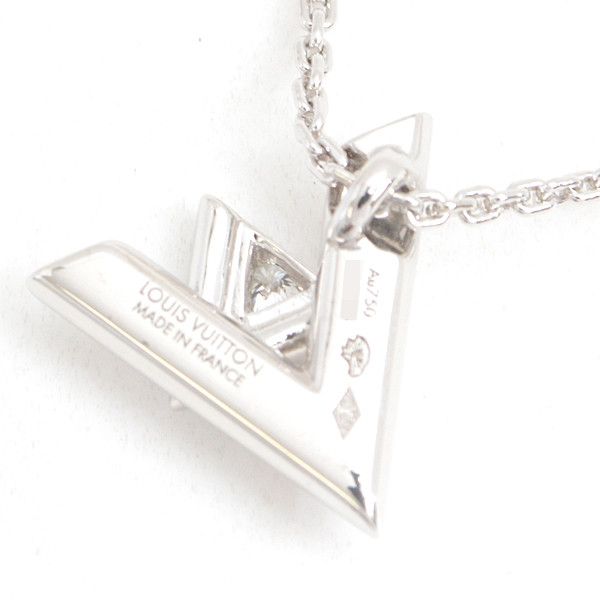 Louis Vuitton Louis Vuitton Louis Vuitton White Gold Necklace Q93806 Metal Necklace 75892 in Great Condition Size ONE SIZE - 4 Thumbnail