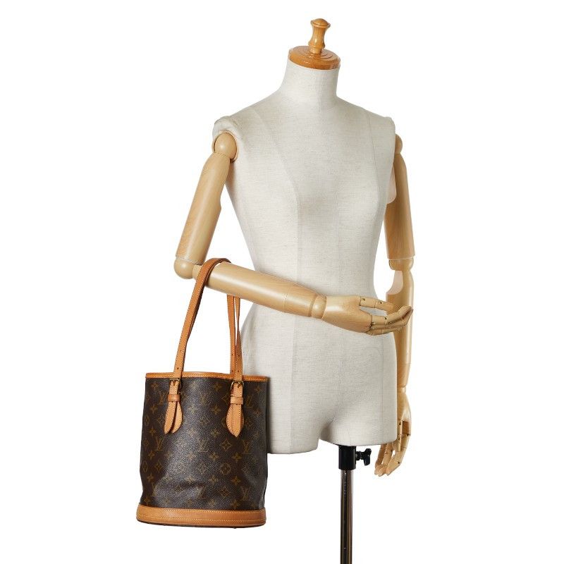 Louis Vuitton Louis Vuitton Louis Vuitton Monogram Petit Bucket PM Tote Bag M42238 Canvas Tote Bag M42238 in Very Good Condition Size ONE SIZE - 9 Thumbnail