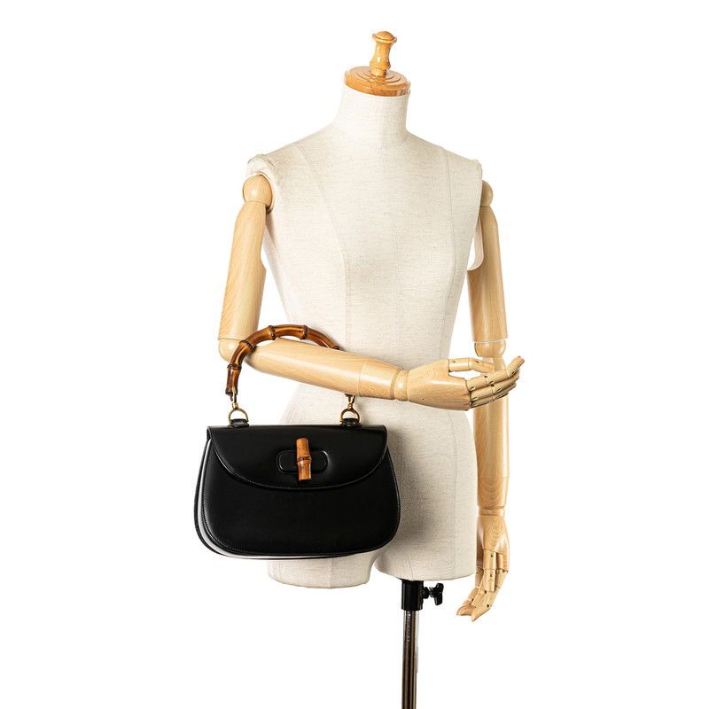 Gucci Gucci Gucci Bamboo Leather Handbag 000 01 0633 Leather Handbag 000 01 0633 in Very Good Condition Size ONE SIZE - 9 Thumbnail