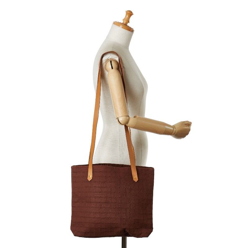 Hermes Hermes Hermes Canvas Leather Amedaba Tote Bag Canvas Tote Bag in Very Good Condition Size ONE SIZE - 8 Thumbnail