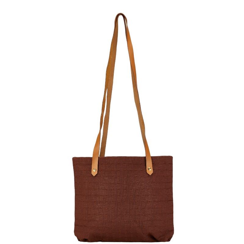 Hermes Hermes Hermes Canvas Leather Amedaba Tote Bag Canvas Tote Bag in Very Good Condition Size ONE SIZE - 3 Thumbnail