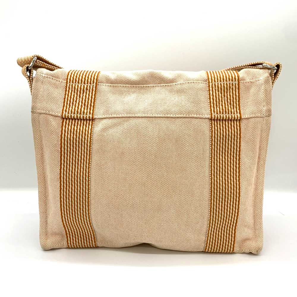 Hermes Hermes Hermes Cotton Canvas New Fooltooth Bassas PM Messenger Bag Canvas Crossbody Bag in Very Good Condition Size ONE SIZE - 2 Thumbnail