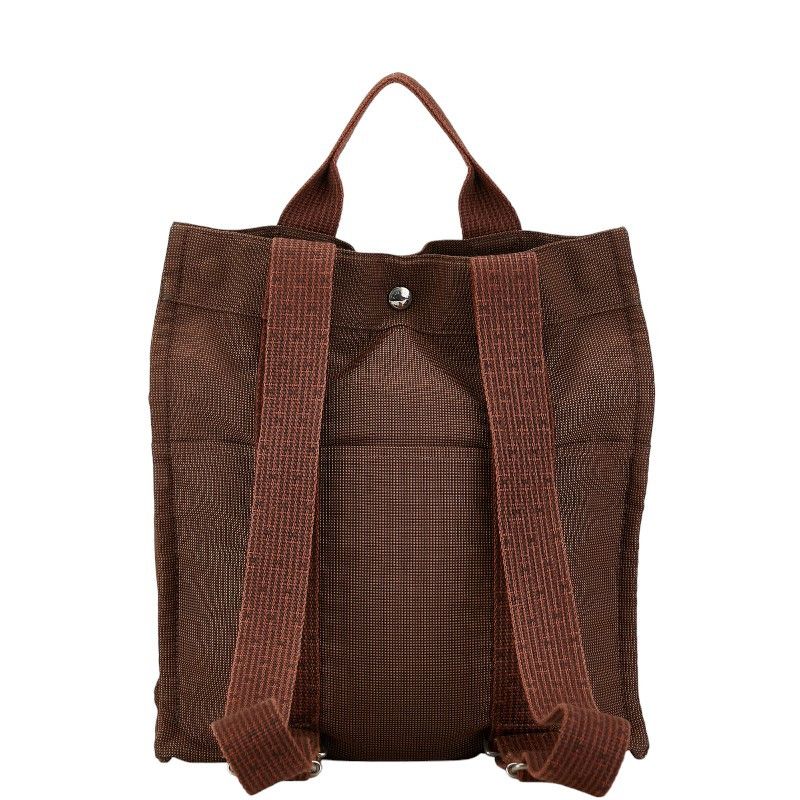 Hermes Hermes Hermes Herline Ad PM Canvas Backpack Brown Canvas Backpack in Very Good Condition Size ONE SIZE - 3 Thumbnail