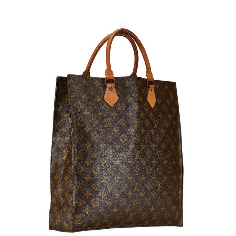 Louis Vuitton Louis Vuitton Louis Vuitton Monogram Sac Plat Handbag Tote M51140 Brown PVC Leather Canvas Tote Bag M51140 in Very Good Condition Size ONE SIZE - 2 Thumbnail