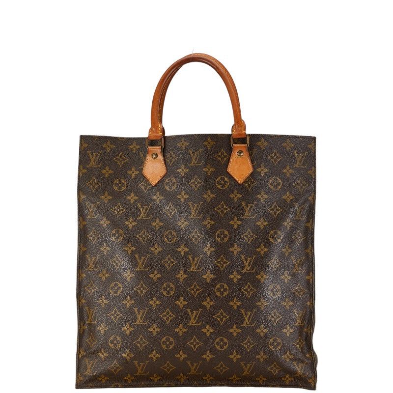 Louis Vuitton Louis Vuitton Louis Vuitton Monogram Sac Plat Handbag Tote M51140 Brown PVC Leather Canvas Tote Bag M51140 in Very Good Condition Size ONE SIZE - 3 Thumbnail