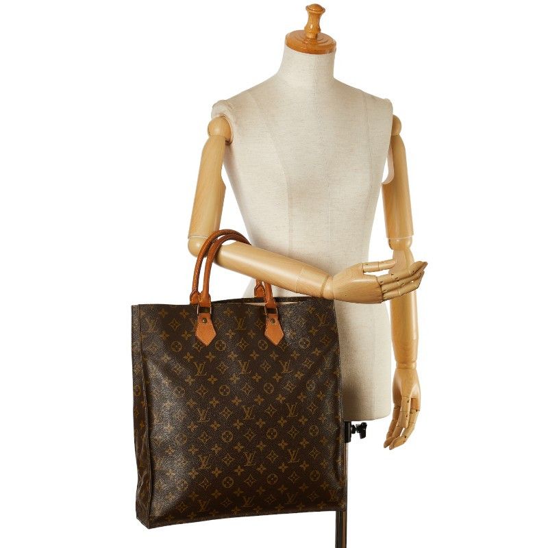Louis Vuitton Louis Vuitton Louis Vuitton Monogram Sac Plat Handbag Tote M51140 Brown PVC Leather Canvas Tote Bag M51140 in Very Good Condition Size ONE SIZE - 8 Thumbnail