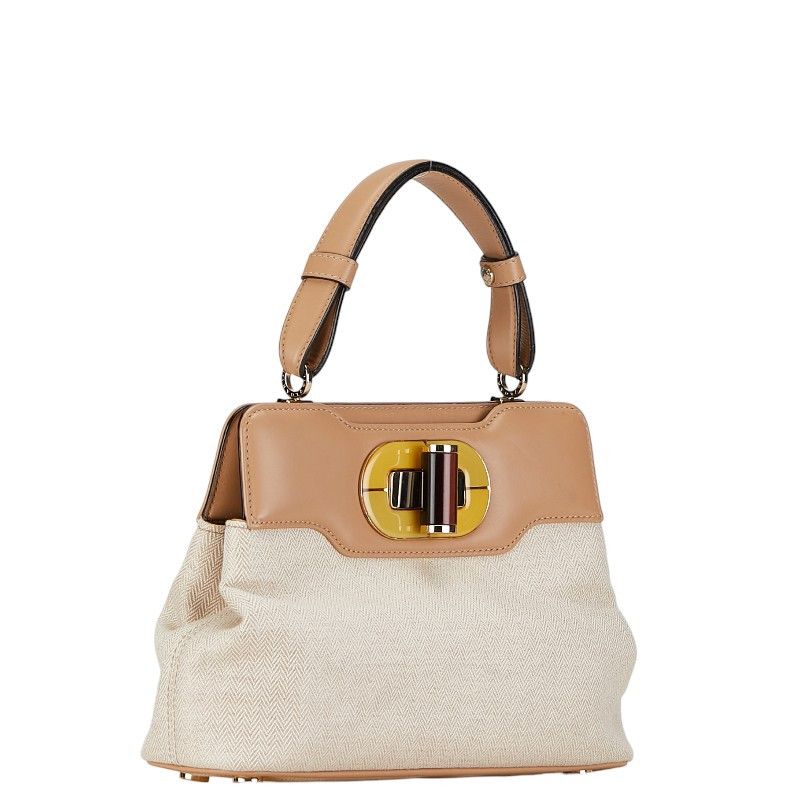 Bvlgari Bvlgari Bvlgari Isabella Rossellini Canvas Leather Handbag 33241 Canvas Handbag 33241 in Very Good Condition Size ONE SIZE - 3 Thumbnail