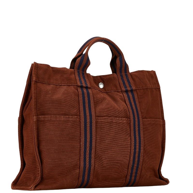 Hermes Hermes Hermes Canvas Herline MM Tote Bag Canvas Tote Bag in Very Good Condition Size ONE SIZE - 2 Thumbnail