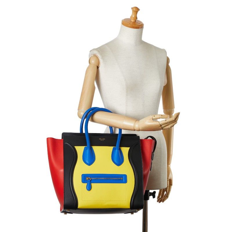 Celine Celine Celine Luggage Mini Shopper Leather Tote Bag Leather Tote Bag in Very Good Condition Size ONE SIZE - 9 Thumbnail