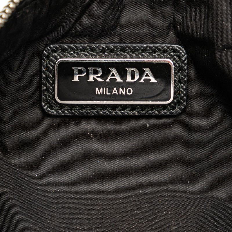 Prada Prada Prada Nylon Triangle Logo Plate Pouch Canvas Vanity Bag in Very Good Condition Size ONE SIZE - 7 Thumbnail