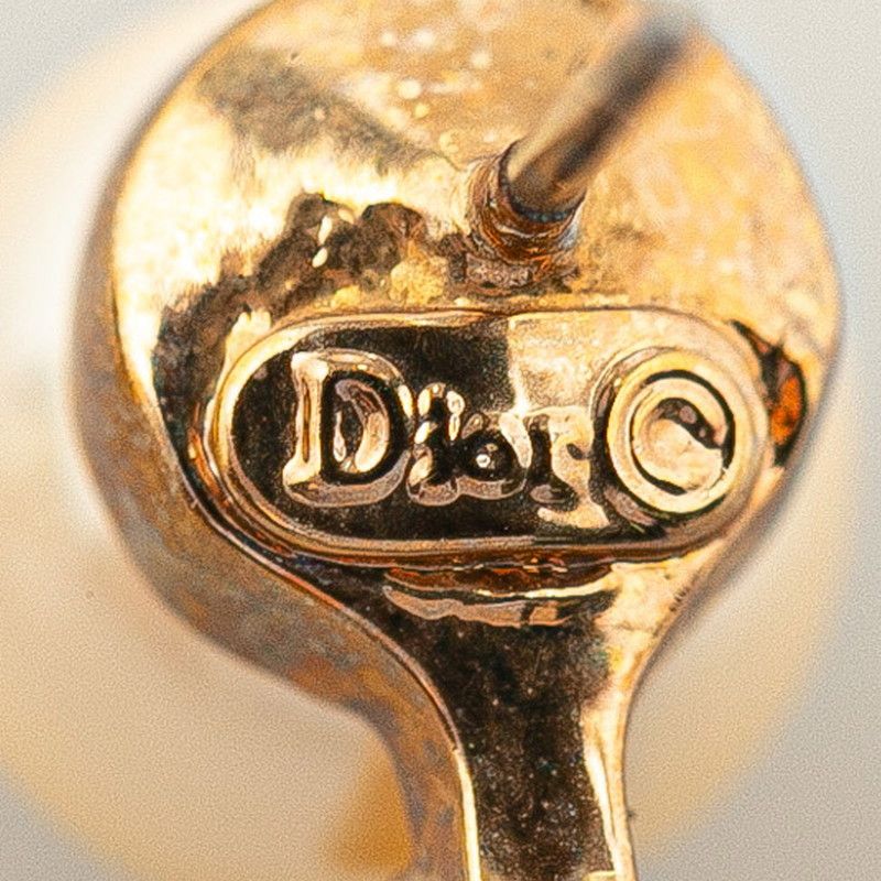 Dior Dior Dior Rhinestone Pearl Earrings Clip/Stud Plastic Earrings in Very Good Condition Size ONE SIZE - 3 Thumbnail