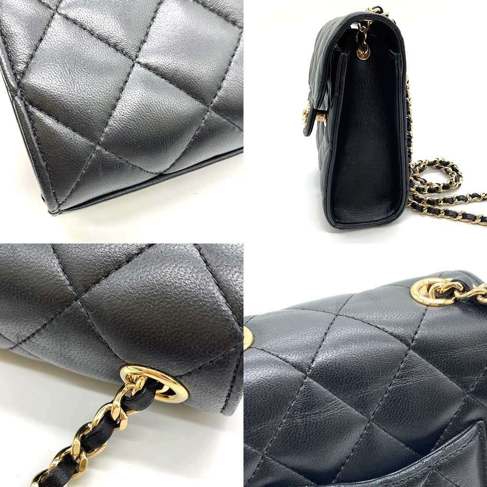 Chanel Chanel Chanel Classic Matelasse Lambskin Chain Shoulder Bag Leather Crossbody Bag 6-cha240920-1 in Very Good Condition Size ONE SIZE - 4 Thumbnail