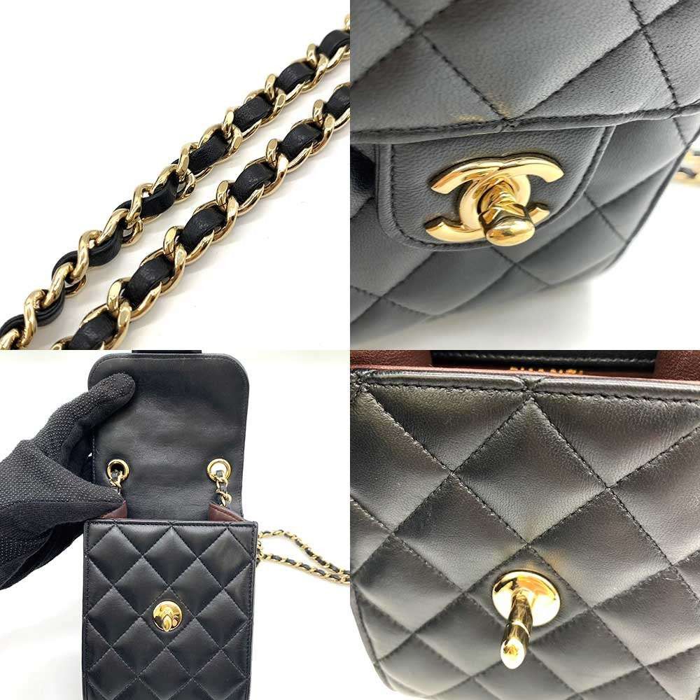 Chanel Chanel Chanel Classic Matelasse Lambskin Chain Shoulder Bag Leather Crossbody Bag 6-cha240920-1 in Very Good Condition Size ONE SIZE - 5 Thumbnail