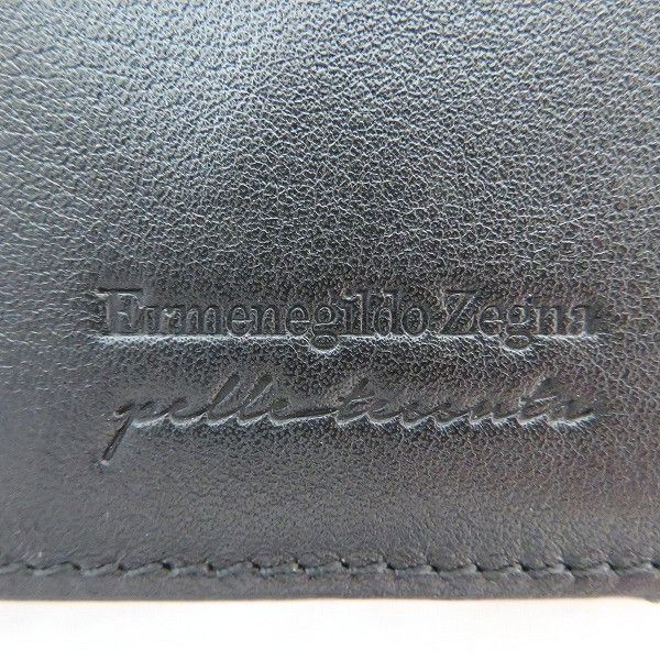 Other Other Ermenegildo Zegna Black Woven Leather Long Wallet Leather Long Wallet in Good Condition Size ONE SIZE - 4 Thumbnail