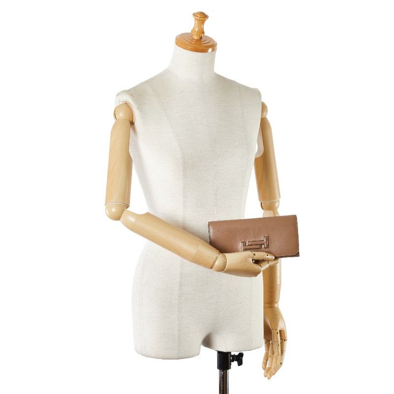 Tod's Tod's Tod's Leather Long Wallet Beige Brown Leather Long Wallet in Very Good Condition Size ONE SIZE - 9 Thumbnail