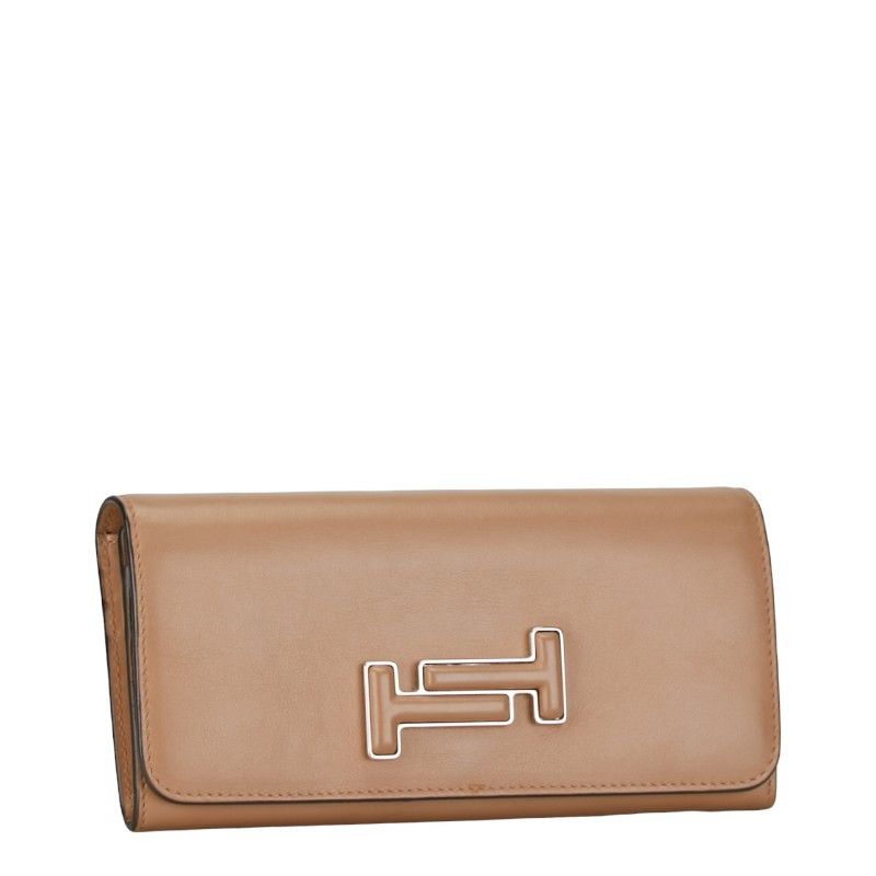 Tod's Tod's Tod's Leather Long Wallet Beige Brown Leather Long Wallet in Very Good Condition Size ONE SIZE - 2 Thumbnail