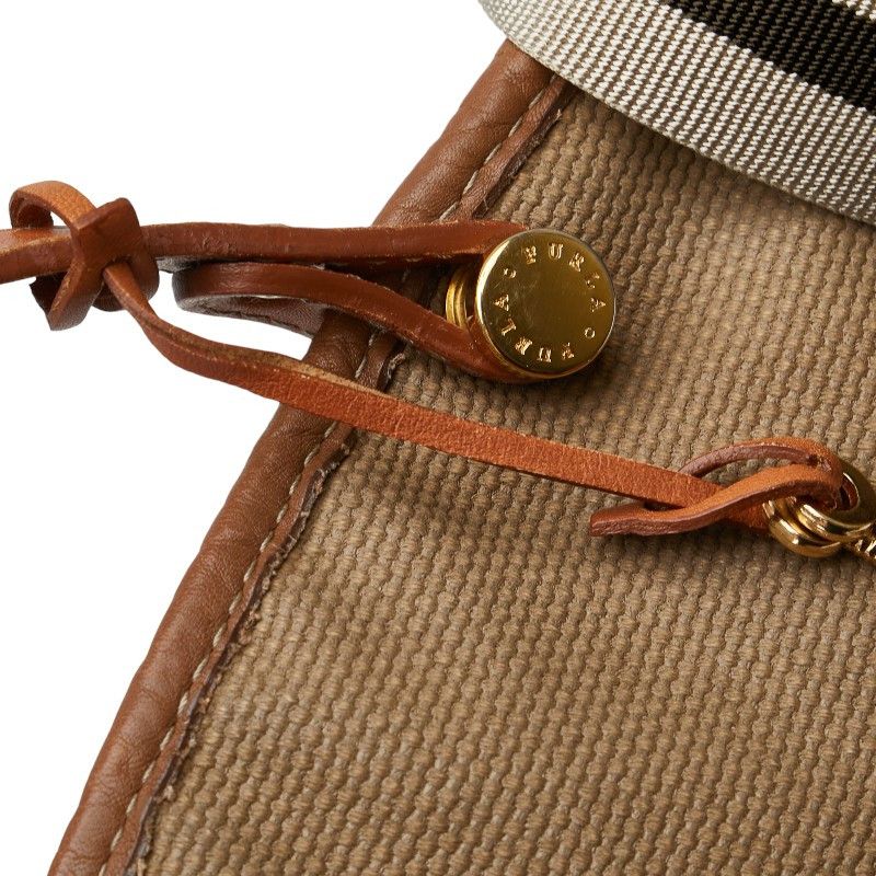 Furla Furla Furla Canvas Leather 2WAY Handbag Beige Brown Canvas Handbag in Good Condition Size ONE SIZE - 7 Thumbnail
