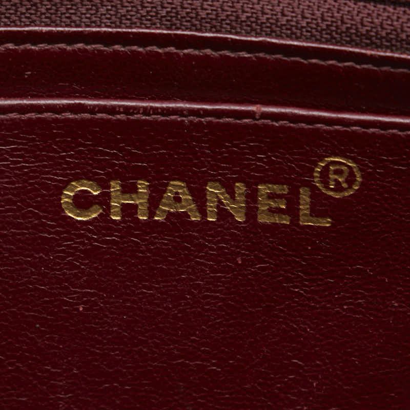 Chanel Chanel Chanel Mademoiselle Coco Mark Double Flap Chain Shoulder Bag Black Lambskin Leather Shoulder Bag in Very Good Condition Size ONE SIZE - 9 Thumbnail