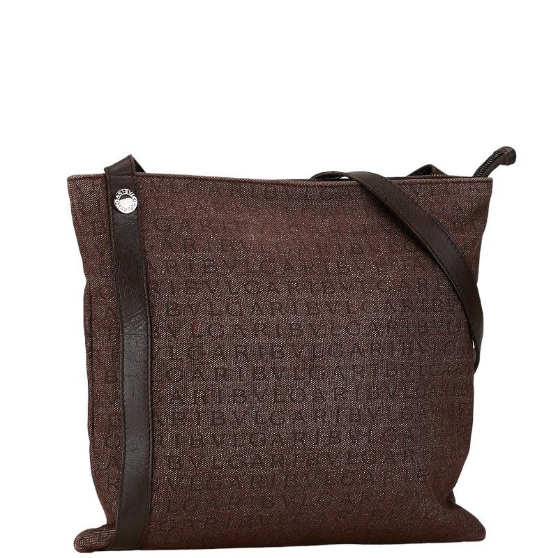 Bvlgari Bvlgari Bvlgari Canvas Leather Logo Mania Shoulder Bag Canvas Crossbody Bag in Very Good Condition Size ONE SIZE - 2 Thumbnail