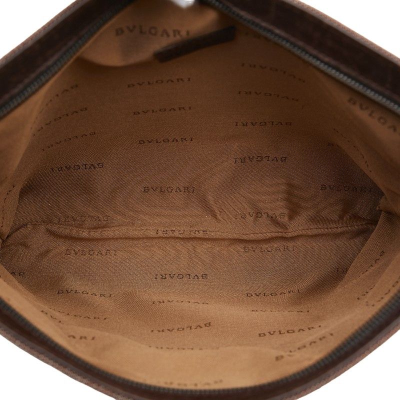 Bvlgari Bvlgari Bvlgari Canvas Leather Logo Mania Shoulder Bag Canvas Crossbody Bag in Very Good Condition Size ONE SIZE - 7 Thumbnail