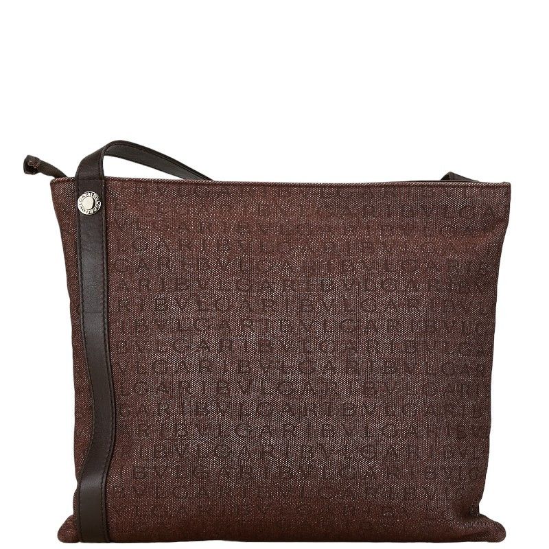 Bvlgari Bvlgari Bvlgari Canvas Leather Logo Mania Shoulder Bag Canvas Crossbody Bag in Very Good Condition Size ONE SIZE - 3 Thumbnail