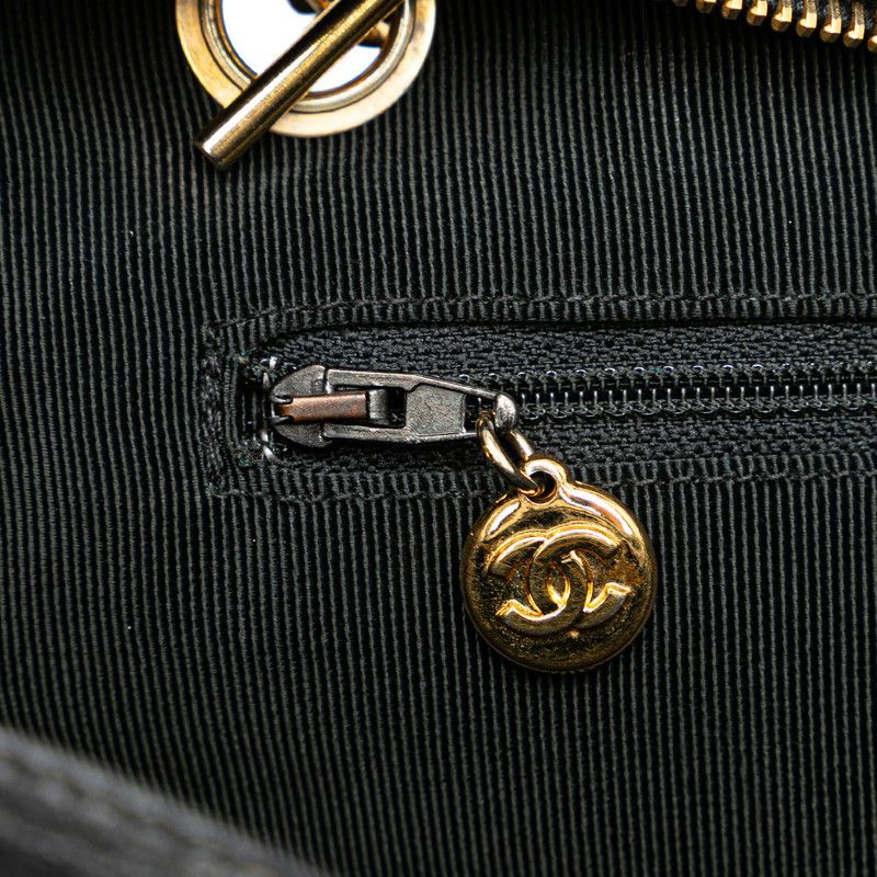 Chanel Chanel Chanel Triple Coco Mark Chain Tote Bag Caviar Skin Leather Shoulder Bag in Very Good Condition Size ONE SIZE - 7 Thumbnail